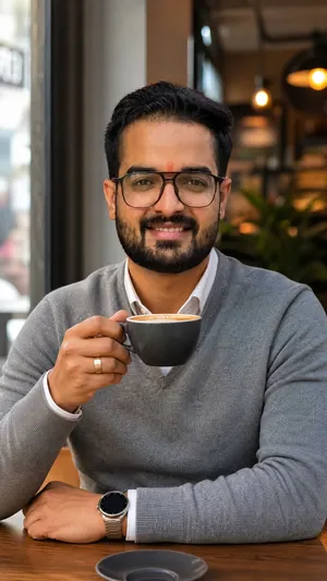 Priyanshu over coffee